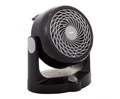Iris Woozoo by Ohyama PCF-HD18 leiser Tischventilator, mit Oszillation, 34 W, schwarz, 26,5 x 25,5 x 28,3 cm
