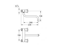 GROHE Costa L Spültischbatterie 31182001 (aus Deutschland)