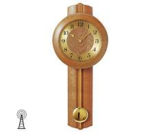 AMS Funk Pendeluhr, Holz, Mehrfarbig, 63 x 32 x 18 cm