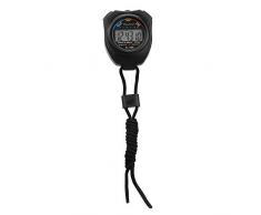 CuiGuoPing Schwarz Handheld Stoppuhr, professioneller Sport-Timer, LCD-Digitalwiedergabe, mit Gurt