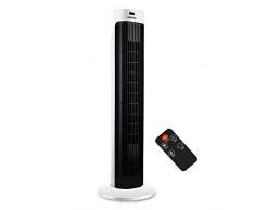 HENGMEI Turmventilator mit Fernsteuerung 60° Oszilation Standventilator Säulenventilator 60W Tower Fan mit 3 Geschwindigkeitsstufen, Timer