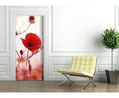 StickerProfis Türtapete selbstklebend TürPoster - MOHNBLUME - Fototapete Türfolie Poster Tapete