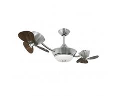 innovativer Energiespar Deckenventilator eFan 107 cm Walnuss inklusive Leuchte und Fernbedienung