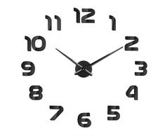 SOLEDI Wanduhr Mit 3D Visuelle Aufkleber DIY Wanduhren Mehrweg Geeignet für Dekoration Geschenk Nach Hause, Restaurant, Büro und Hotel