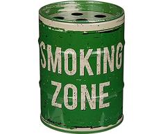Aschenbecher Metall Sturmaschenbecher Windaschenbecher für Drinnen und Draussen »Ölfass« Smoking (Smoking Zone Grün)