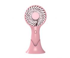 USB Handventilator Ventilator USB Ventilator Mini Ventilator 3 Geschwindigkeiten Lüfter, USB Tischventilator Lüfter Geräuscharm, USB Fan Einfach zu Tragen, für Büro, Zuhause und im Freien (Rosa)