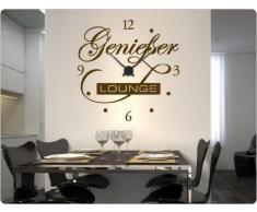 dekodino Wandtattoo-Uhr Küche Genießer Lounge