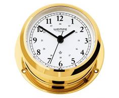 Yachtuhr Schiffsuhr Pirat II Messing Ø 96mm - Arabische Ziffern