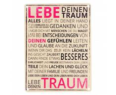Das Lebe deinen Traum Metallschild in 15x20 cm