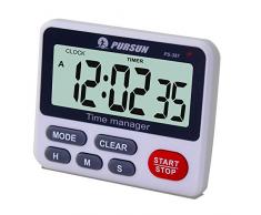 Digitaler Küchentimer Kochen Timer Küchenuhr - XREXS Count Down Up Timer mit Wecker Stoppuhr mit Großen LCD Display und Befestigungsmagnet (Batterie Enthalten)