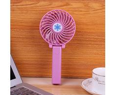 Sxgyubt faltbarer Mini-Ventilator, tragbar, elektrisch, USB, wiederaufladbar, 3 Geschwindigkeiten für Zuhause, Büro und Reisen, violett, One size