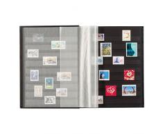 Leuchtturm Briefmarken-Sammel-Album, Einsteckbuch Comfort, DIN A4, 32 Schwarze Seiten, wattierter Einband, Wein-rot