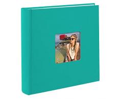Goldbuch 17 199 - Foto Einsteckalbum Living Emerald Turquoise, Fotoalbum für 200 Fotos im Format 10 x 15 cm, Memoalbum mit Bildausschnitt, Fotobuch mit Einband in Leinenoptik, Album zum Einstecken