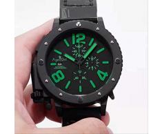 GFDSA Chronograph Stoppuhr Herren U Chronometer U42 Chimäre Silber Titan Matt Kuhleder Bootsuhr Limited 42mm Grün