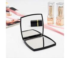 LASISZ Mini Spiegel quadratische Form Mädchen Mini Doppelseiten Tragbare Spiegel Tasche Make-up Doppelseitige Kosmetikspiegel, Minispiegel