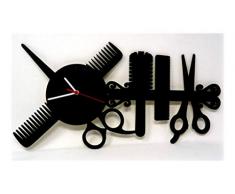 Individuelle Holz Wand-Uhr Friseur-Geschenk Schere lustige witzige Haar-Schneide Frauen-Geschenke individuell für Freund-in Friseure Friseur-Salon Haarstudio Style - Made in Hessen
