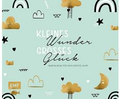 Kleines Wunder, großes Glück – Babyalbum für dein erstes Jahr (Handlettering): Mit wattiertem Cover, edler Folienprägung, Seiten zum Ausfüllen vom ersten Lächeln bis zum Fußabdruck