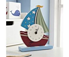 GFF 2017 Kinder Segeln Uhr Kleine Ornamente Pendeluhr Uhr Cartoon Kreative Moderne Wohnzimmer Dekor Persönlichkeit Von Einrichtungs Blau