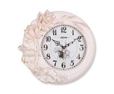 Uhr Wanduhr NHL Luxuriöse handbemalte Pendelwanduhr Cream für Esszimmer, Wohnzimmer, Lounge, Flur und Küche