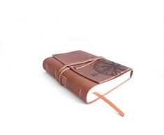 A5 Leder Tagebuch, Reisetagebuch, Notizbuch, Reisetagebuch, Business-Kladde, Liederbuch, Rezeptbuch, Poesiealbum, Ideensammlung, Notizbuch A5 Skizzenbuch Blanko Notebook Bullet Journal