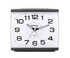 Ayybboo Wecker Analog mit Snooze Wecker mit Nachtlicht Wecker für Kinder großes Ziffernblatt Analog Quarzwecker Kinderwecker lautem Alarm, Geräuschlos, Leise Tischuhr Ohne Ticken (Schwarz)