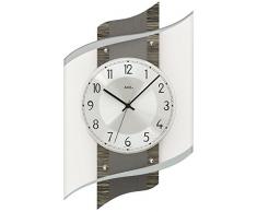 Moderne Wanduhr mit Funkwerk, Funkuhr, batteriebetrieben AMS -Fossilstruktur 77cm- 5519