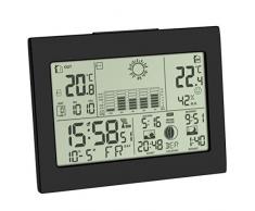 TFA Dostmann Funk-Wetterstation Horizon, 35.1155.01, mit Außensensor, Wettervorhersage, mit Funkuhr, schwarz