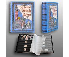 Prophila Nostalgie-Album II 60 Schwarze Einsteckseiten für Briefmarken