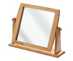 Premier Housewares Tischspiegel, 28 x 25 cm, mit Holzrahmen