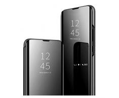 Clear View Standing Cover für das Samsung Galaxy S8, kompatibel mit Galaxy S8, Spiegel Handyhülle Schutzhülle Flip Cover Schutz Tasche mit Standfunktion 360 Grad hülle für Galaxy S8 (22)
