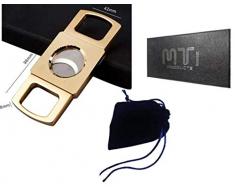 MTi products® | Zigarrenschneider | Zigarrencutter | Zigarre Schneiden | Zigarren Schneide | mit Etui (Gold) | ideal zum Zigarre Rauchen | kein Zigarrenbohrer notwendig