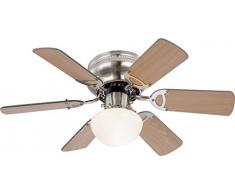 Decken Ventilator Zugschalter Lampe Kühler Heizer Glas Leuchte Anti Mücken Windmaschine 78 cm Globo 03301