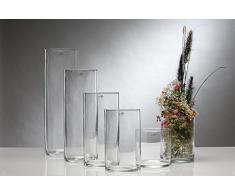 Glasvase CYLI Glas Vase Tischvase Blumenvase Zylinder 30 cm