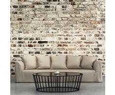 Vlies Fototapete 400x280 cm - 3 Farben zur Auswahl - Top - Tapete - Wandbilder XXL - Wandbild - Bild - Fototapeten - Tapeten - Wandtapete - Wand - Ziegel Mauer f-A-0411-a-d