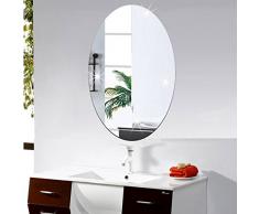 Zegeey Spiegel Wandaufkleber Oval Self Adhesive Room Decor Stick auf Art Decor