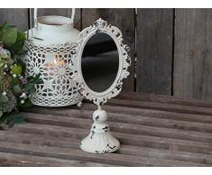 Chic Antique Spiegel Kosmetikspiegel m.Dekor Antik Standspiegel Schminkspiegel