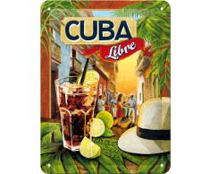 Nostalgic-Art 26143 Bier und Spirituosen Cocktail-Time, Cuba Libre, Blechschild, 15 x 20 cm