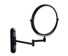 xzvnm Spiegel/Linse ， Glas ， Spiegel faltbar Kosmetikspiegel 6 360 deg; drehbarer, klappbarer Doppelspiegel zur Wandmontage für Hotels in Badezimmern, 2,7-fach Schmink-Gesichtspflege auftragen,3,