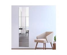 LDJ Frameless Freistehende Ganzkörperansicht Standkosmetikspiegel Adjustable Schlafzimmermöbel Bodenspiegel, Set 4,11.8in × 11.8in Full-Length Mirror