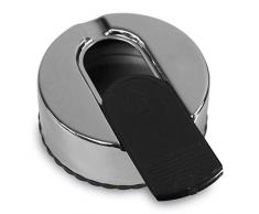 Mobiler Mini Taschen Aschenbecher für unterwegs | Aschenbecher für Draußen | Aschenbecher zum Mitnehmen | Aschenbecher geruchsdicht | Outdoor Ascher| Reiseaschenbecher mit Deckel Ø 7cm Chrom