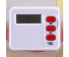 FACKELMANN Kurzzeitwecker, Digitale Küchenuhr, magnetische Eieruhr (Farbe: Weiß), Menge: 1 Stück