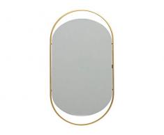 Woood Sanou Spiegel Oval L Antik Messing