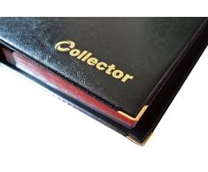 Collector Münz-Sammelalbum für 300 Verschiedene Münzen-Größen, von Großen bis Kleinen Münzen - mit Seiten und Roten Trennblättern + Index - Schwarz Münzalbum