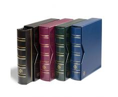 Leuchtturm 313506 Münzalbum Optima Classic | Inkl. 10 Optima Münz-Hüllen für Ø 42, 27, 20, 34 mm und 2 Deckblätter | Mit Schutz-Kassette | schwarz