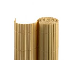 jarolift PVC Sichtschutzmatte Standard Sichtschutz Garten Balkon Terrasse Sichtschutzzaun Balkonverkleidung Zaunblende, 90 x 300 cm, Bambus