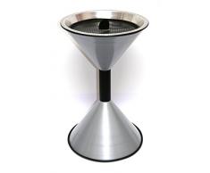 Aschenbecher Kegel SZ 70x40 cm, silbermetallic (Marke: Szagato) (Standaschenbecher, Standascher)