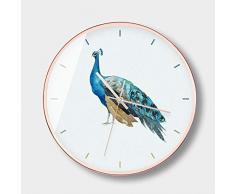 FortuneVin Wanduhr aus Aluminium mit lautlosem Sweep Uhrwerk für den Außenbereich Badezimmerwanduhr die Küchewanduhr Home Office 12 Zoll Gold 2