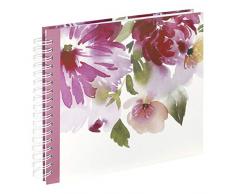 Spiral-Album Watercolor Flower, 28x24 cm, 50 weiße Seiten