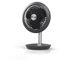 CSL - Tischventilator mit Akku - USB Mini Desk Fan - Schreibtischventilator - 90° neigbar - 4000 mAh Akku - 4-stufige Geschwindigkeit - Ventilator Energiesparend (nur 5 W) - ruhiger Lauf sehr leise