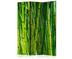murando - Raumteiler Spa Zen Bambus Natur - Foto Paravent 135x172 cm - beidseitig auf Vlies-Leinwand bedruckt - Blickdicht & Textile Haptik - Trennwand - Spanische Wand - Sichtschutz - Raumtrenner - Deko - Design - grün b-B-0191-z-b